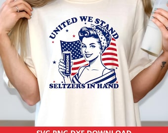 Patriotic Retro Woman PNG SVG, 4th of July  Cricut Cut File Design (Digital Download)