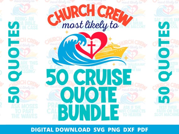 Church Cruise SVG Bundle, Christian Cruise Shirt PNG, Funny Religious Quotes, Group Vacation Sublimation, Matching Shirt Digital Download