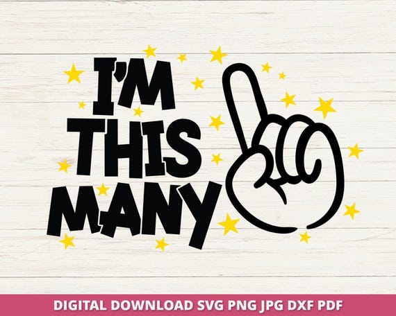 First Birthday SVG, I am One Cut File (Digital Download)
