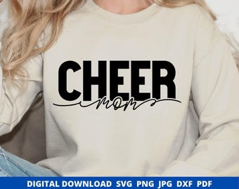 Cheer Mom SVG, Proud Loud Design, Cricut Silhouette Cut File