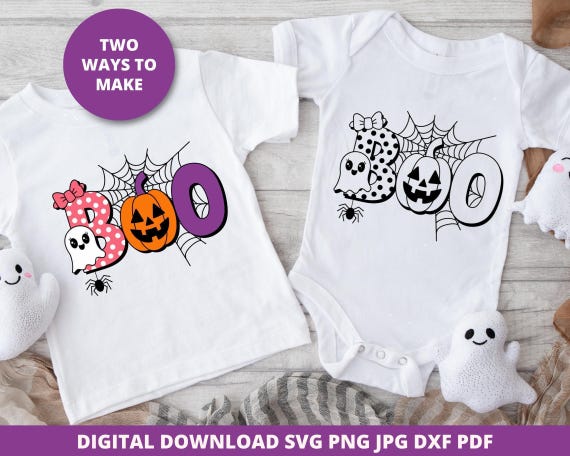 Boo Svg, Ghost Pumpkin Svg, Baby Girl Cute Ghost Svg, Cute Boo Svg, Boo Ghost Svg, Boo Halloween Svg, Digital Download, Cricut Cut File