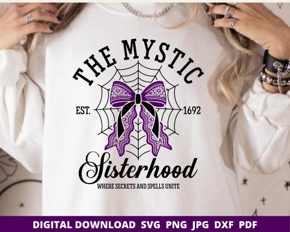 Witch Social Club Svg, Halloween Coquette Bow Svg, Halloween Png, Fall & Witchy Aesthetic Png  Social Club Svg, Spooky Mama, Cricut Cut File