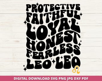 Leo Zodiac SVG, Horoscope Sign PNG, Cricut Silhouette Cut File, Digital Download