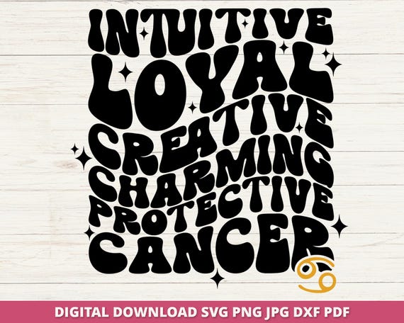 Cancer Svg, Cancer Zodiac Svg, Cancer Shirt Svg, Cancer Birthday, Zodiac Sign Png, Horoscope Svg, Astrology Svg, Birthday Svg, Cricut Files