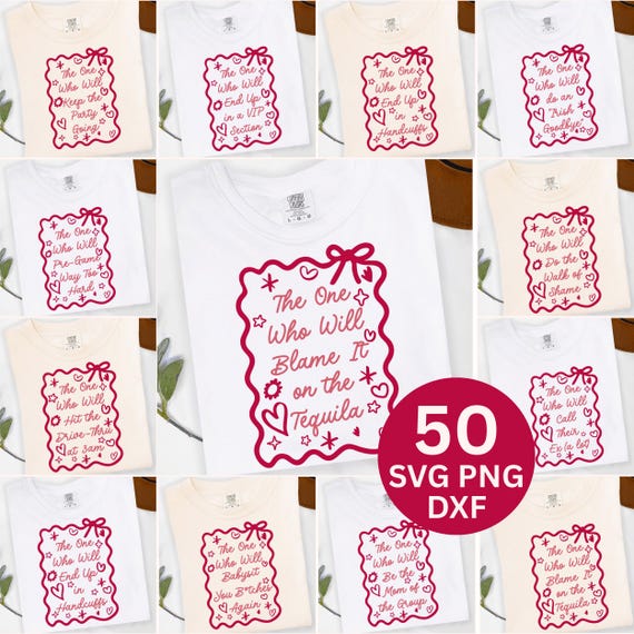 Bachelorette Party SVG Bundle, Funny Doodle Bridesmaid Shirt Designs, Wedding Party PNG Set, Bach Trip Cut Files Download