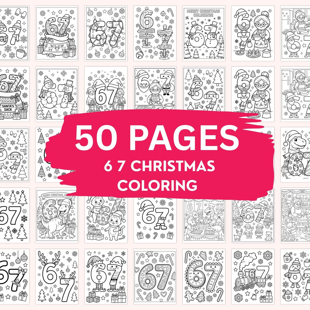 67 Meme Christmas Coloring Pages, Gen Alpha Holiday Printables (PDF ...