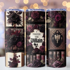 Ich bevorzuge den Bösewicht Tumbler 20 Unzen Wrap, Dark Romantasy Sublimation Design Bild 6