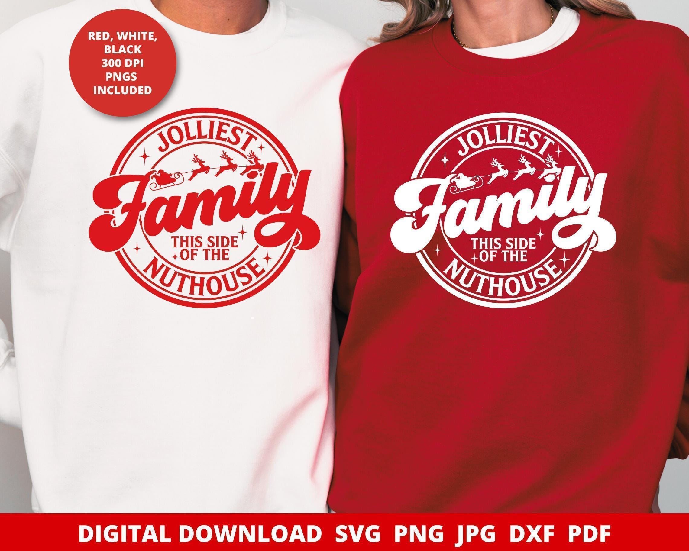 Jolliest Family Christmas SVG, Funny Holiday Shirt Design Cricut ...