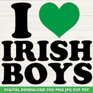 Eu amo garotos irlandeses Svg, Dia de São Patrício retrô Svg, Dia de São Patrício engraçado Svg, Dia de São Patrício, Garotos irlandeses Png, Camiseta de bebê dos anos 90 Png, Arquivo de corte Cricut