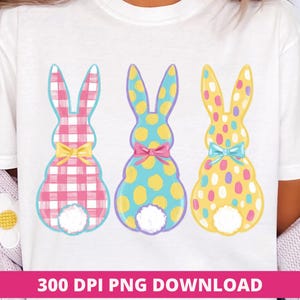 Colorful Easter Bunny PNG, Brushstroke Spring Graphic (Digital Downlaod)