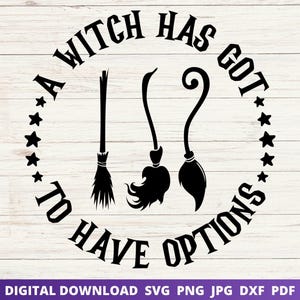 面白い魔女のほうきオプションSVG、ハロウィンシャツのデザイン（デジタルダウンロード）