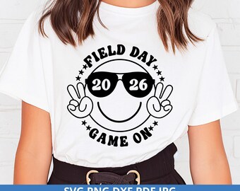 Field Day PNG Design: School Sports, Kids Teacher Fun Day, Cricut Silhouette Cut File