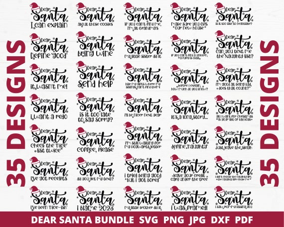 Dear Santa Svg Bundle, Family Christmas Shirt Svg, Sibling Christmas Shirts, Funny Kids Christmas Shirt Svg, Christmas Shirt Cut Files