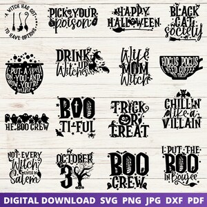 Halloween Svg Bundle, Funny Witch Svg, Funny Mom Svg, Ghost svg, Pumpkin Svg, Halloween Shirt Svg, Trick or Treat Svg, Happy Halloween Svg