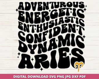 Signo de Áries em SVG, Horóscopo em PNG, Arquivo de Corte para Cricut e Silhouette, Download Digital