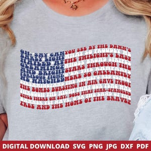 4th of July Svg, Star-Spangled Banner Svg, American Flag PNG, USA Cut File, Sublimation Design (Digital Download)
