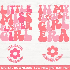 In My Flower Girl Era Svg Bundle, Flower Girl Toddler Png, Wedding Party Kids Shirt, Bridal Party SVG, Wedding Gift, Flower Girl Proposal