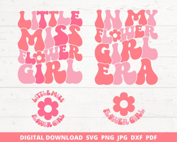 In My Flower Girl Era Svg Bundle, Flower Girl Toddler Png, Wedding Party Kids Shirt, Bridal Party SVG, Wedding Gift, Flower Girl Proposal