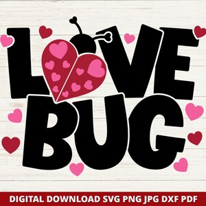 Liebe, Käfer Herz, Valentinstag, Herz, Liebe, Kinder Valentinstag, Baby Valentinstag, Cricut Cut Dateien, Silhouette, Sublimation PNG