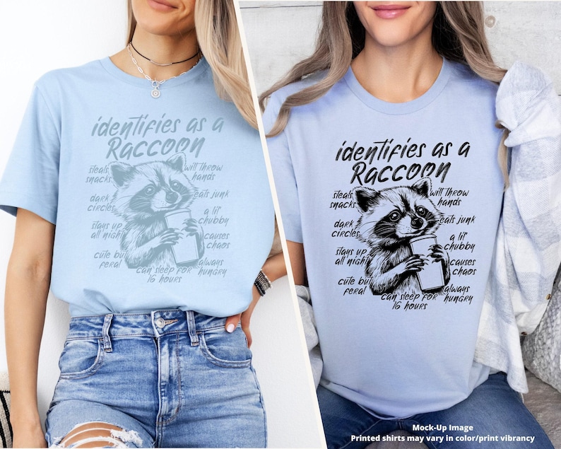 Immagine PNG di un procione divertente, design sarcastico e pungente, design DTF per sublimazione. immagine 5