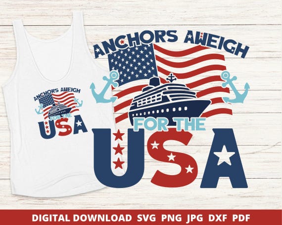 4th of July Cruise SVG: American Flag, Family Vacation (Digital Download)
