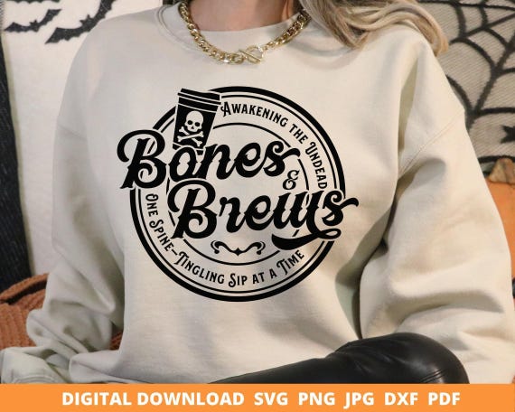 Halloween Coffee Skull SVG, Spooky Coffee Lover Design (Digital Download)