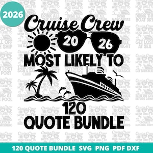 2026年クルーズクルーのSVGバンドル、家族旅行PNG（デジタルダウンロード）