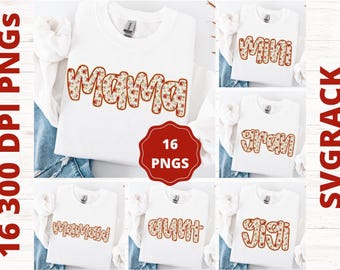 Retro Floral Mama PNG Bundle: Vintage Mother's Day Designs (Digital Download)
