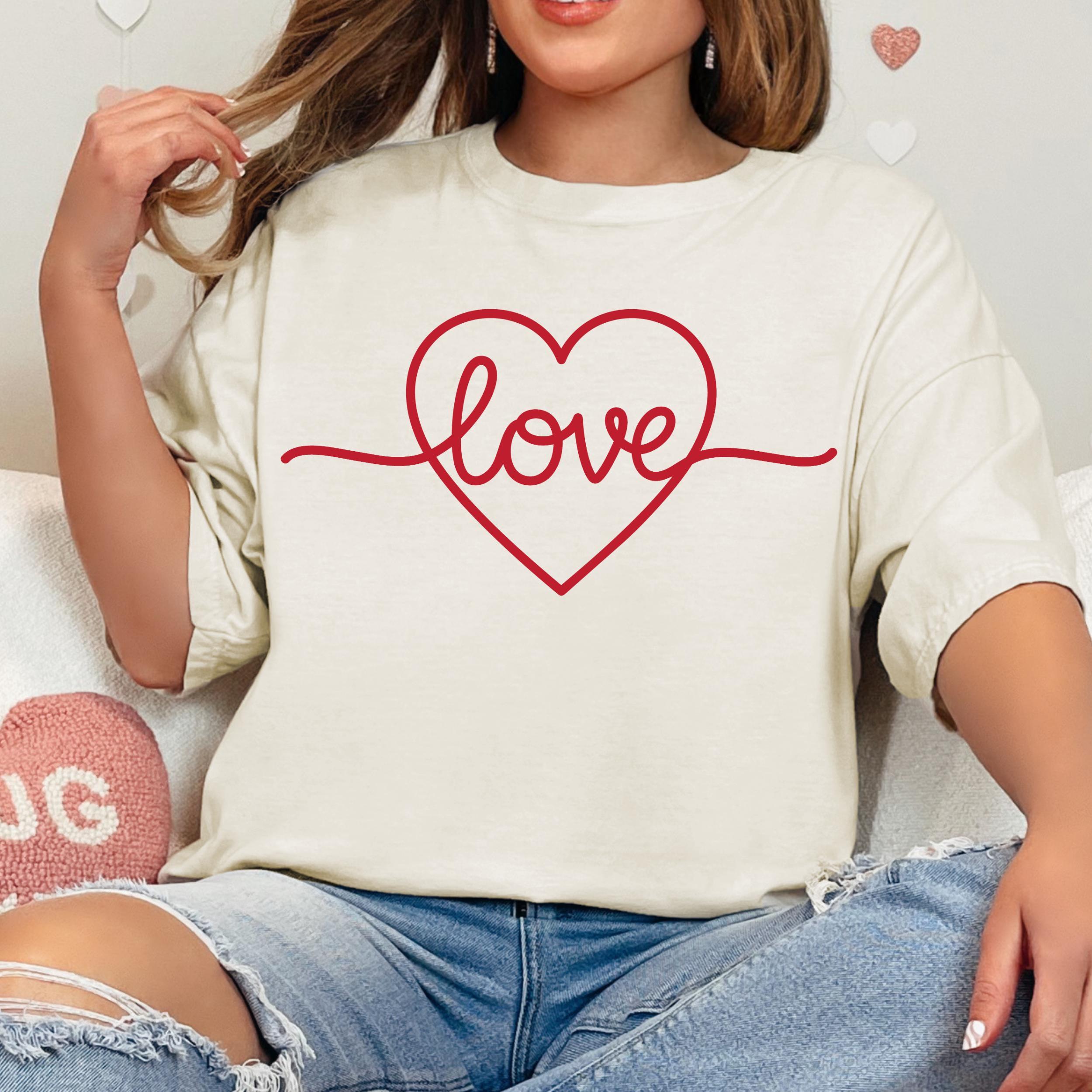Love Heart Script SVG Cut File, Valentine Design (digital Download) - Etsy