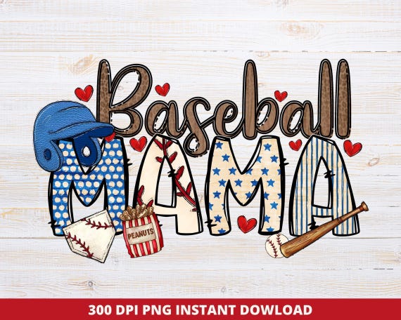 Leopard Baseball Mama PNG: Sublimation Design (Digital Download)