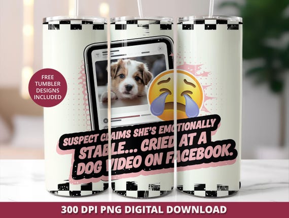 Funny 'Suspect Claims' 20oz Tumbler Wrap: Sarcastic Design (Digital Download)