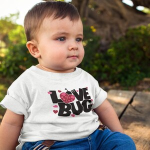 Love Bug Valentine SVG, Heart Ladybug Shirt Design (Digital Files) image 3