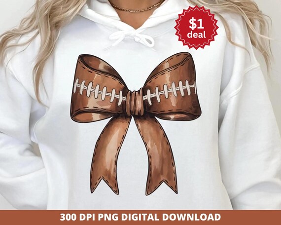 Coquette Football Bow Png, Football Bow Png, Football Season Png, Coquette Football Mama, Football Sublimation, Retro Football Design