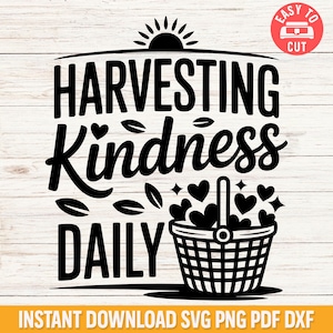 Fall Teacher Shirt Svg, Thanksgiving Kindness Svg, Autumn Classroom Svg File, Harvesting Kindness SVG Quote, Fall Cricut Design for Teachers