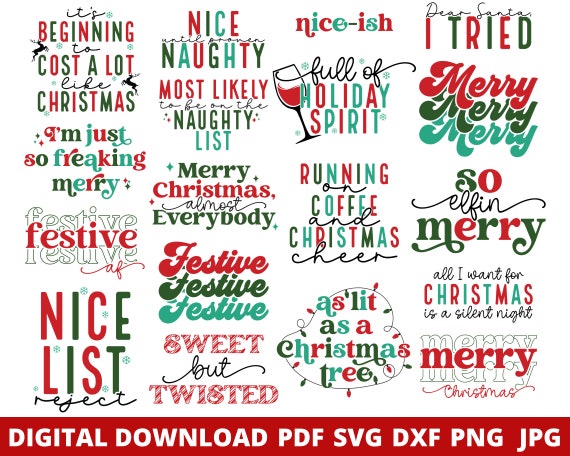 Christmas Svg Bundle, Christmas Shirt Svg, Family Christmas Svg, Christmas Bundle Svg, Funny Christmas Svg, Santa Svg, Sublimation Bundle