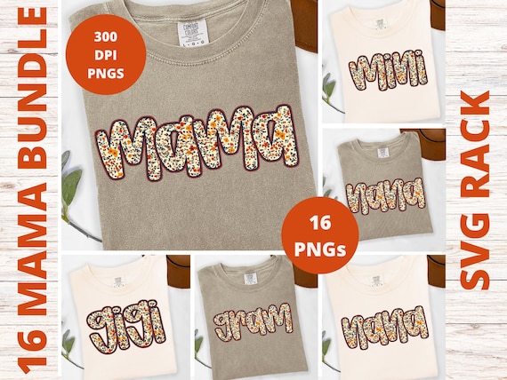 Preppy Fall Mama PNG Bundle, Coquette Ditsy Floral PNG, Thanksgiving Sublimation, Retro Gigi Nana Mini Design, Autumn Pumpkin Spice PNG