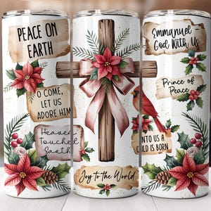 Christian Christmas Tumbler Wrap Png Jesus Tumbler Wrap 20oz Christmas Tumbler Wrap Christian Tumbler Sublimation Wrap Cross Tumbler Wrap image 7