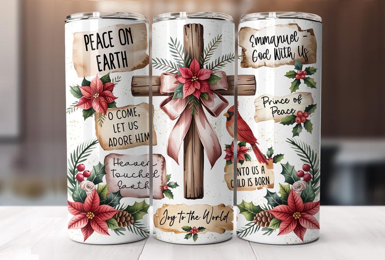Christian Christmas Tumbler Wrap Png Jesus Tumbler Wrap 20oz Christmas Tumbler Wrap Christian Tumbler Sublimation Wrap Cross Tumbler Wrap image 7
