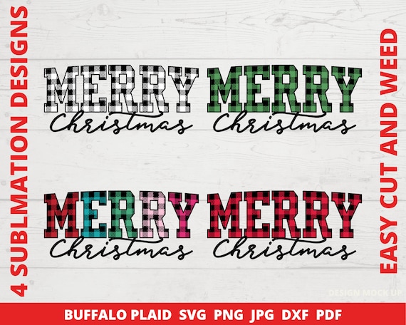 Buffalo Plaid Christmas Png, Christmas Plaid Sublimation, Plaid Christmas Svg, Christmas Sublimation, Matching Family Shirts, Holiday Svg