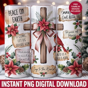 Christian Christmas Tumbler Wrap Png Jesus Tumbler Wrap 20oz Christmas Tumbler Wrap Christian Tumbler Sublimation Wrap Cross Tumbler Wrap image 1