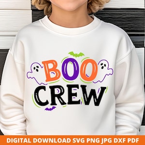 Boo Crew Halloween Ghost SVG, Matching Family Shirt (Digital Download)
