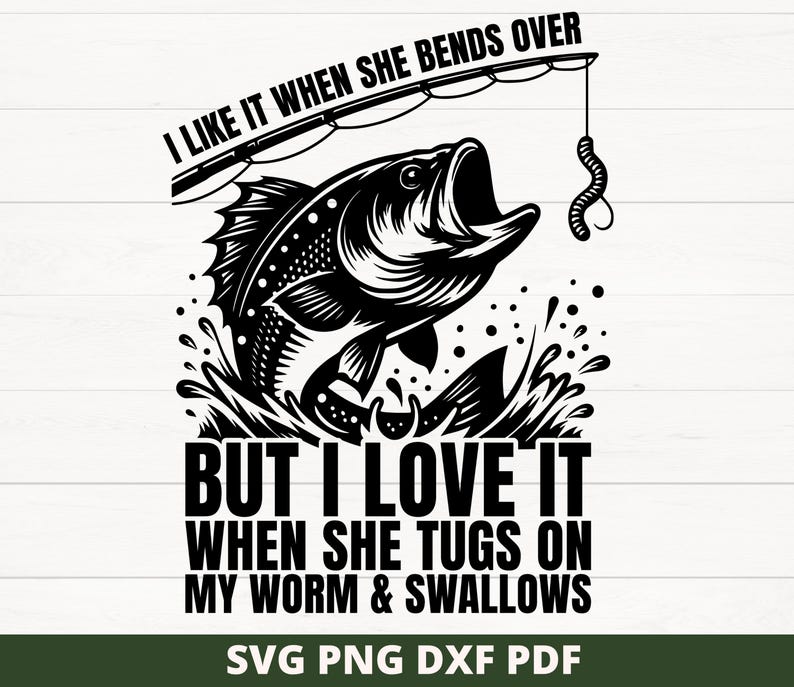 Fischen Papa SVG, lustiges Fischen Shirt Design, Cricut Silhouette Schnitt Datei Bild 1