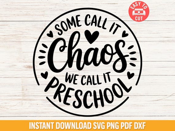 Funny Preschool Teacher SVG, Back to School Shirt File (Digital Download)