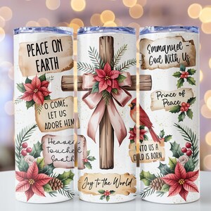 Christian Christmas Tumbler Wrap Png Jesus Tumbler Wrap 20oz Christmas Tumbler Wrap Christian Tumbler Sublimation Wrap Cross Tumbler Wrap image 5