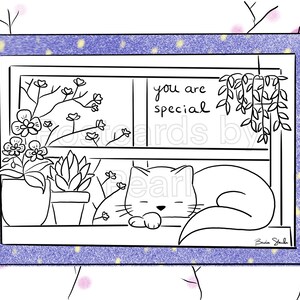 Noite Estrelada: Você é Especial (Postal 4x6 com desenhos na frente e no verso) Misture e combine na caixa de personalização!