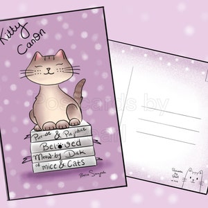 Kitty Canon Postcard (postal 4x6 con diseños en la parte delantera y trasera) ¡Mezcla y combina en la caja de personalización!