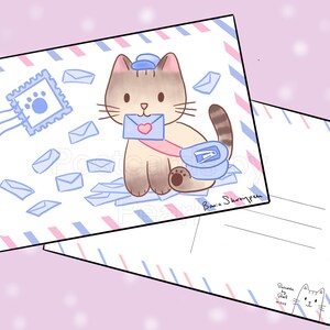 Kitty You've Got Mail Postkarte (4x6 Postkarte mit Motiven auf Vorder- und Rückseite) Mix-and-Match in der Personalisierungsbox!