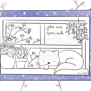 Starry Night You are Special Greeting Card (biglietto di auguri 4x6 con disegni sul davanti e all'interno)