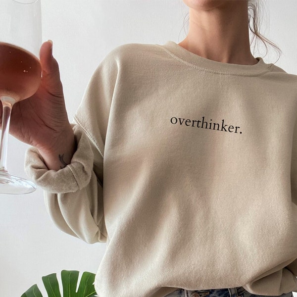 Overthinker Sweatshirt, Anxiety Shirt, Just Breathe, TikTok Sweater, Breath In Breathe Out, Gift for Her, Unisex Sweater, Anxious Shirt