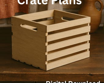 木製収納ボックスの設計図 15 x 7 インチ - DIY PDF ダウンロード